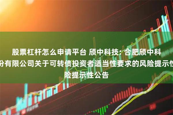 股票杠杆怎么申请平台 颀中科技: 合肥颀中科技股份有限公司关于可转债投资者适当性要求的风险提示性公告